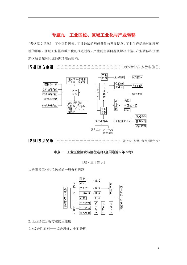 高考地理二轮复习