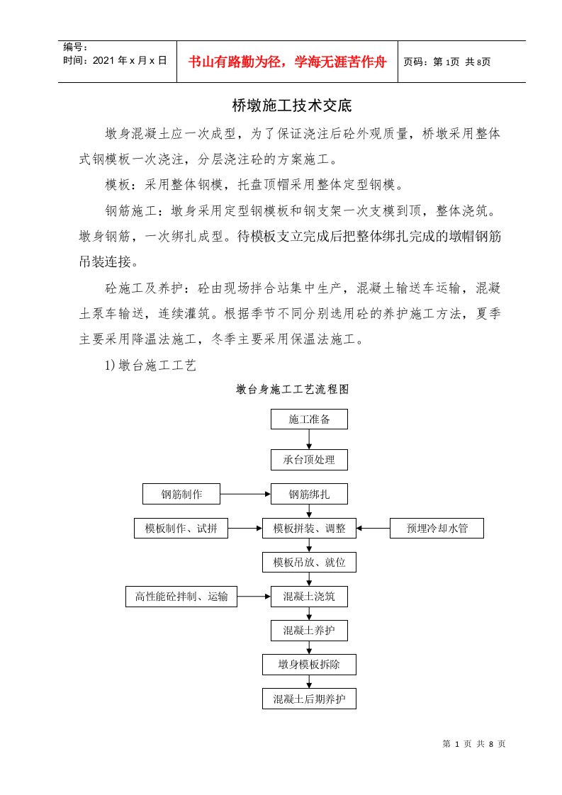 桥墩施工方案1