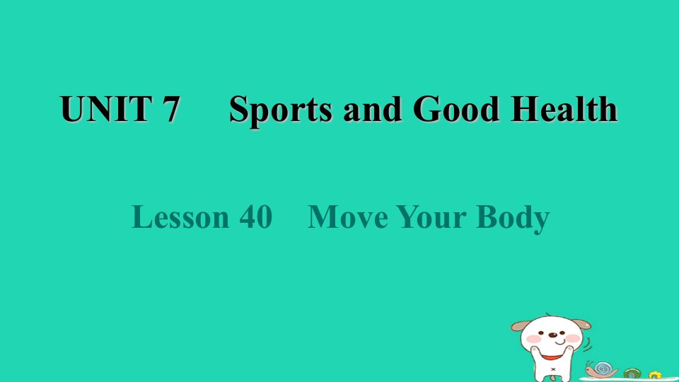 2024七年级英语下册Unit7SportsandGoodHealthLesson40MoveYourBody课件新版冀教版