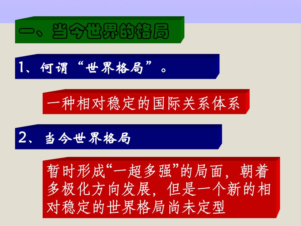 最新世界政治格局的多极化趋势战后世界格局的演变PPT课件7优秀文档