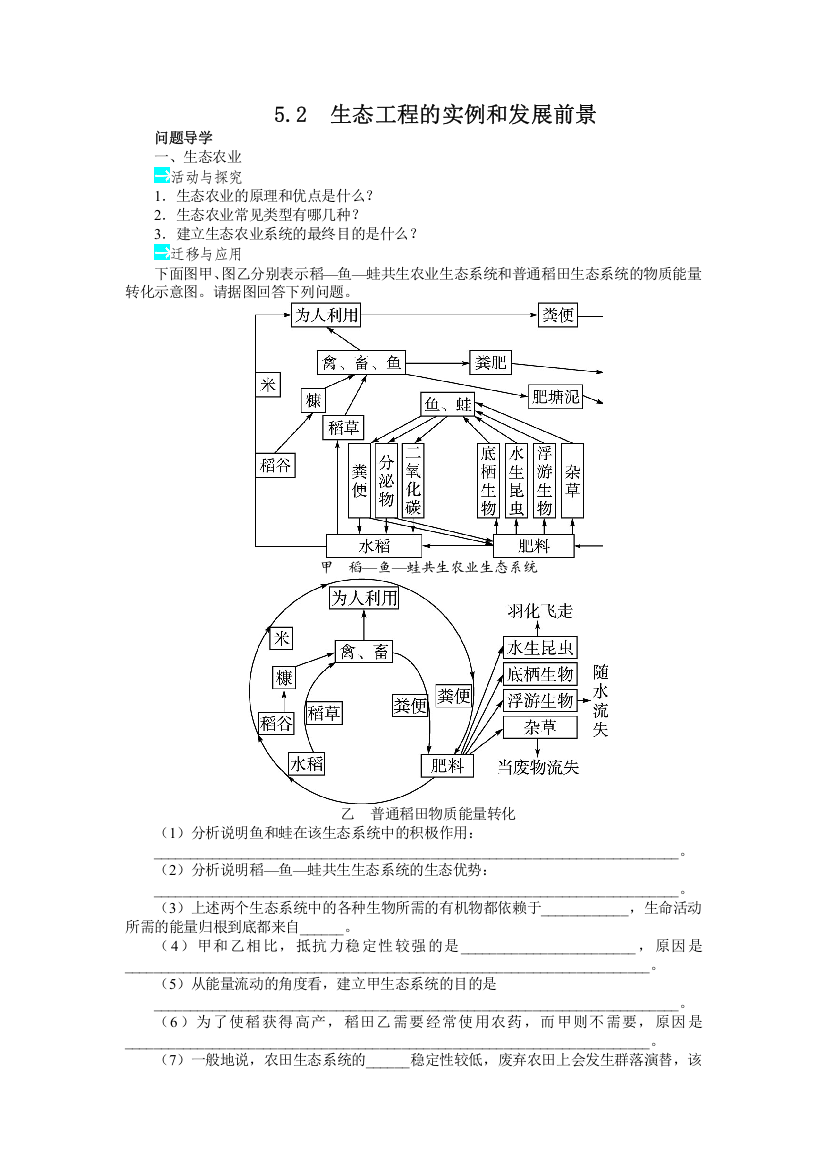 生物人教版选修3学案：5