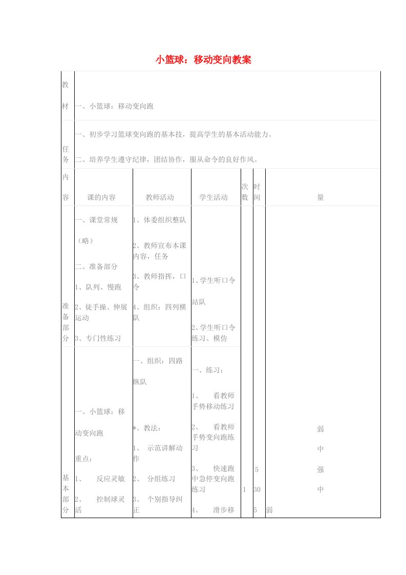 四年级体育下册