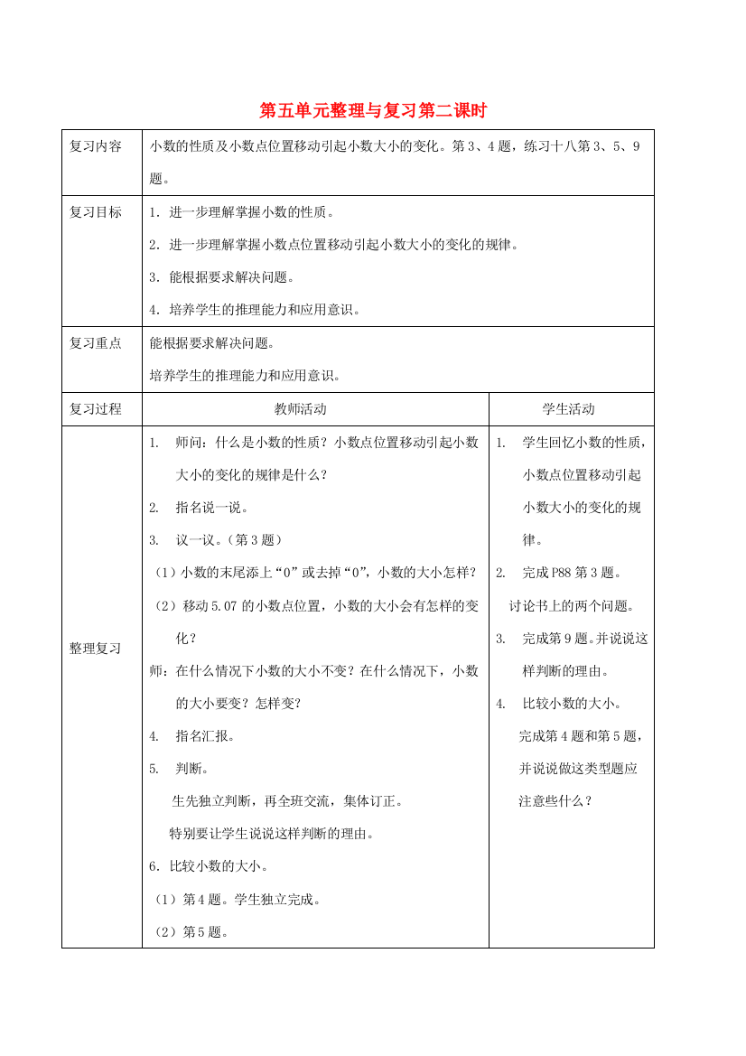 四年级数学下册