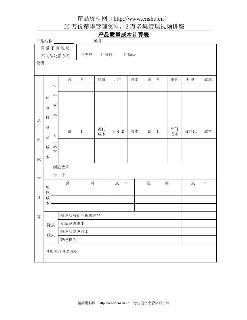 品质检验表格-不符合纠正预防(1)