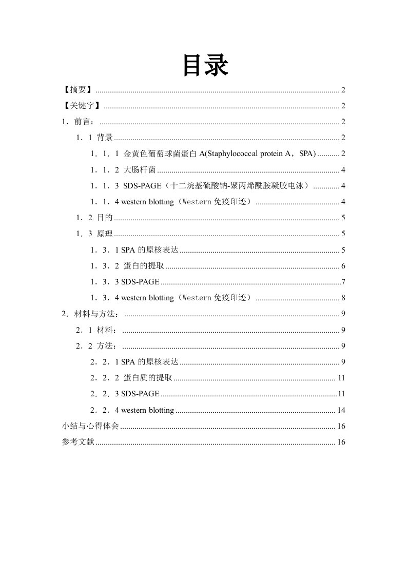 SPA的表达、制备及鉴定