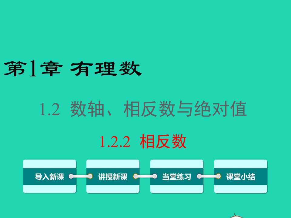 七年级数学上册第1章有理数1.2数轴相反数与绝对值2相反数教学课件新版湘教版