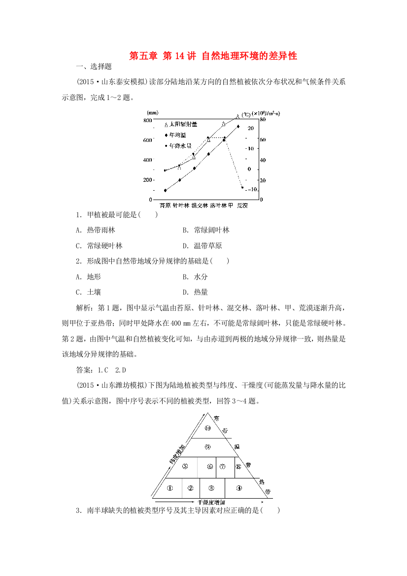 优化方案（福建专用）高考地理总复习