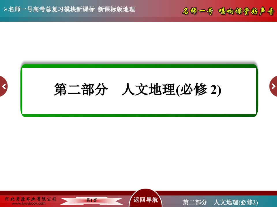 【名师一号】2016届高三地理一轮复习课件：第10章