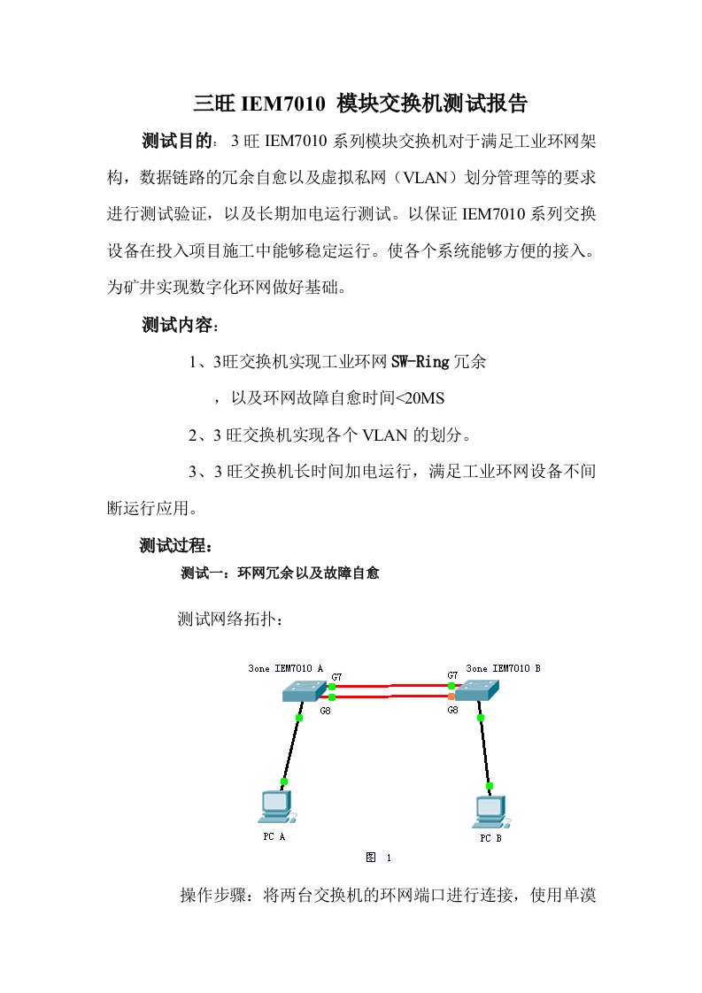 交换机测试报告