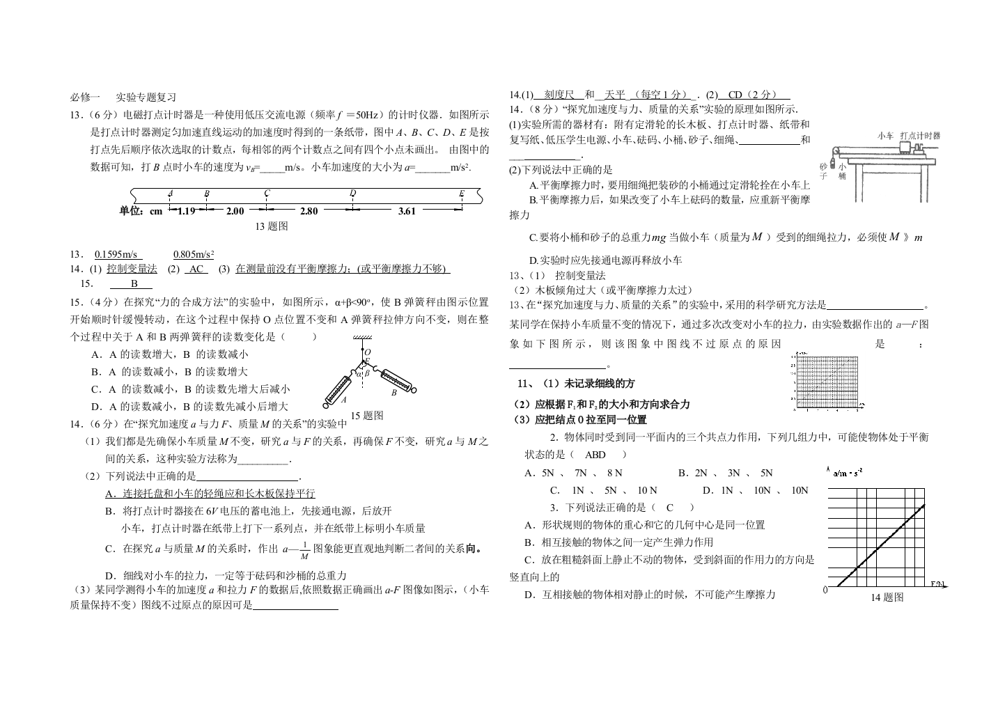 实验复习题