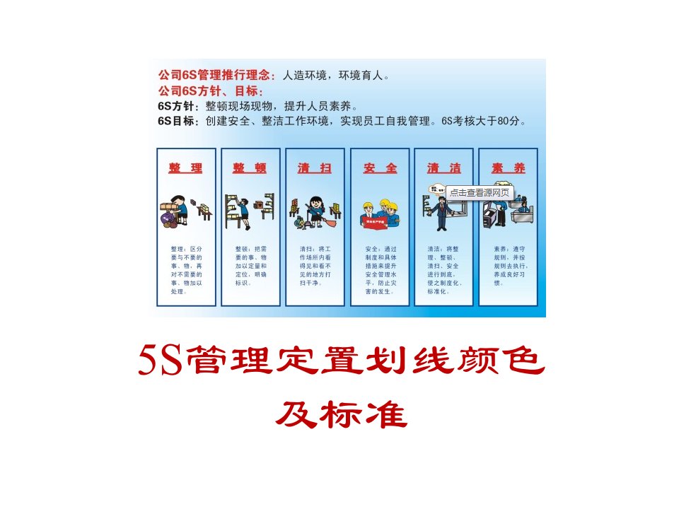 6S管理定置划线颜色及标准