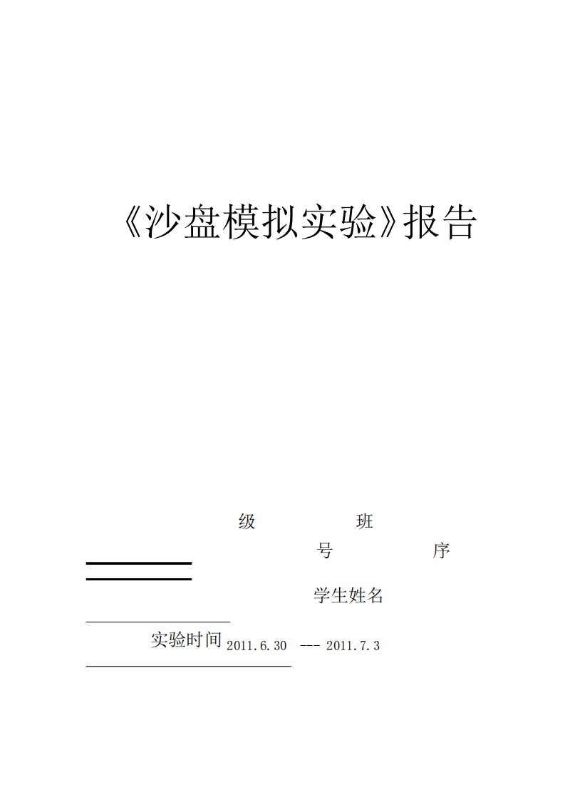 ERP沙盘实验营销总监总结报告