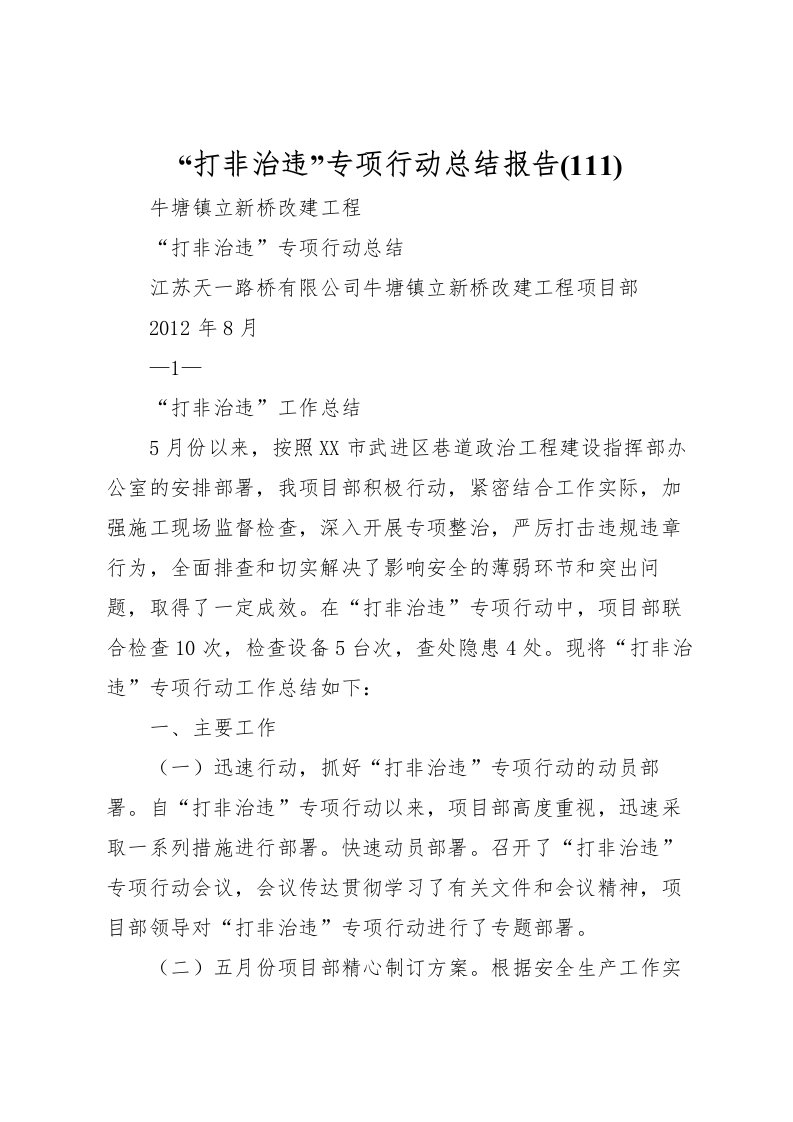 2022打非治违专项行动总结报告(114)