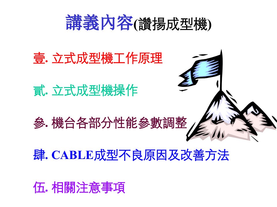 立式成型机操作技能