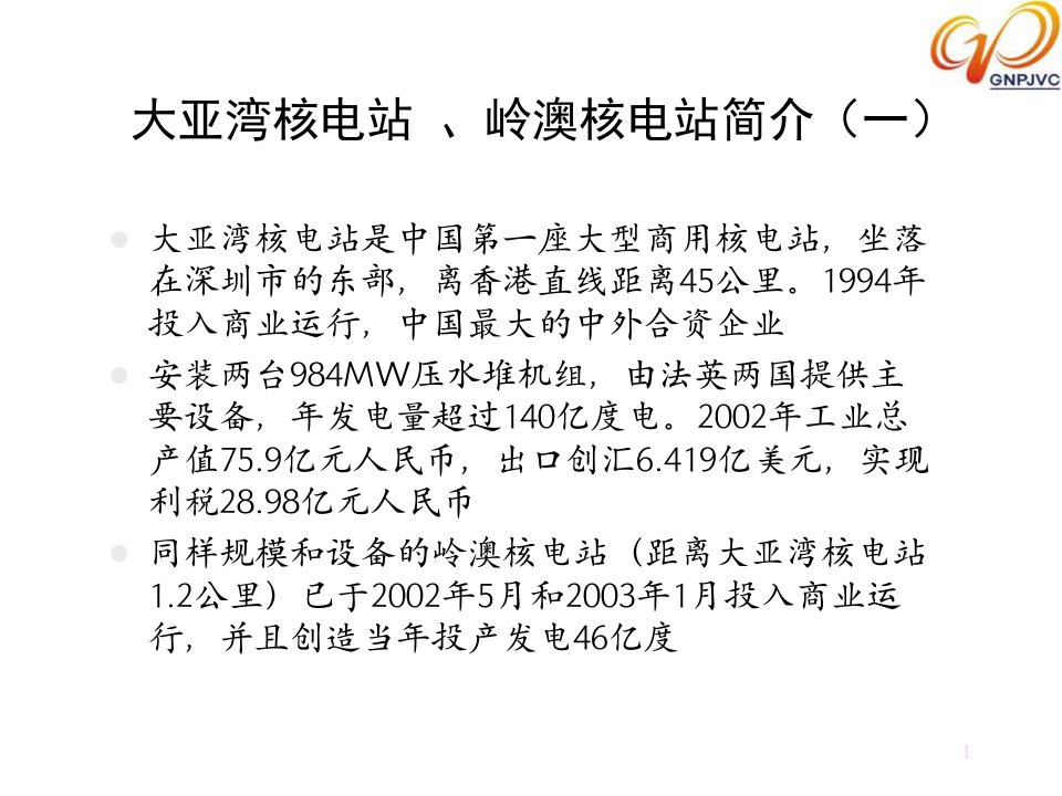 最新大亚湾核电站生产信息系统应用介绍教学课件