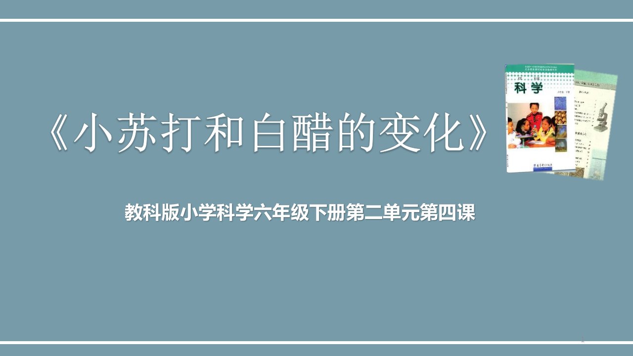 《小苏打和白醋的变化》说课ppt课件(全国实验说课大赛获奖案例)