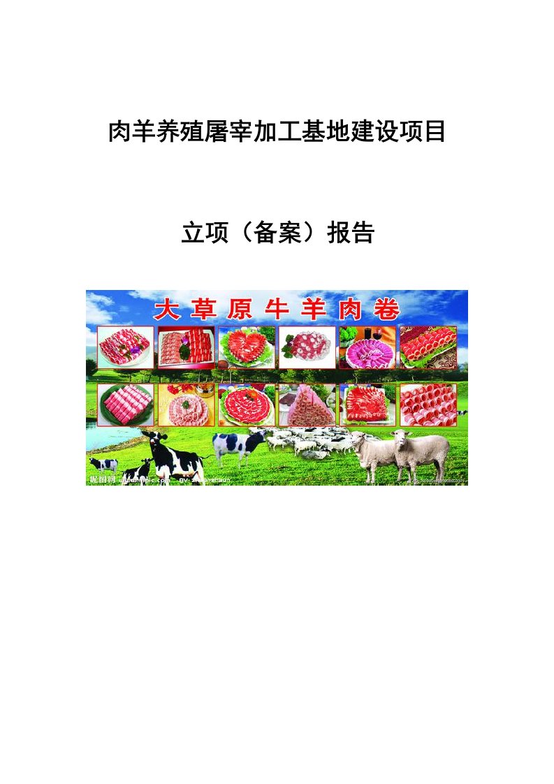 肉羊屠宰包装加工项目申报书