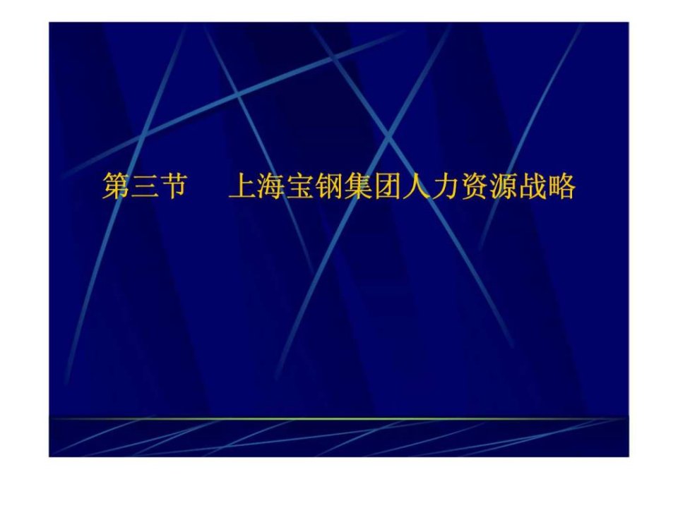 第三节上海宝钢集团人力资源战略