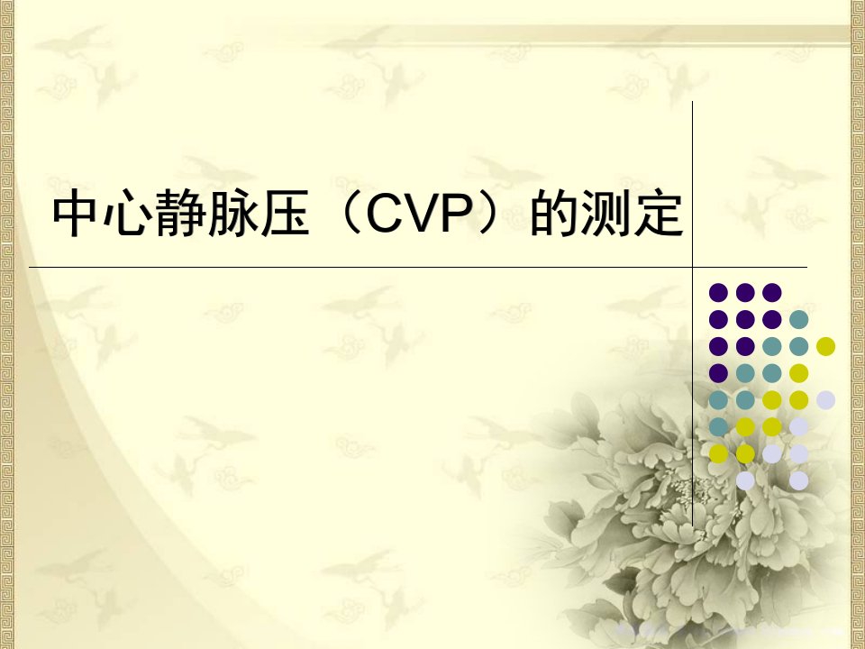 中心静脉压CVP的测定