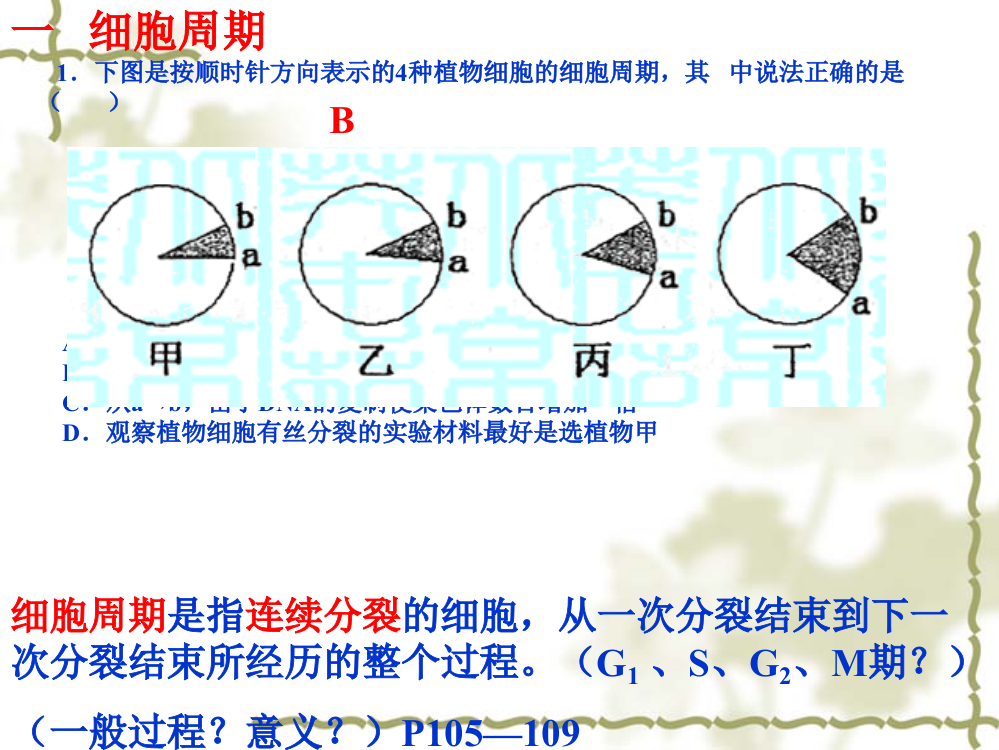 细胞增殖专题复习