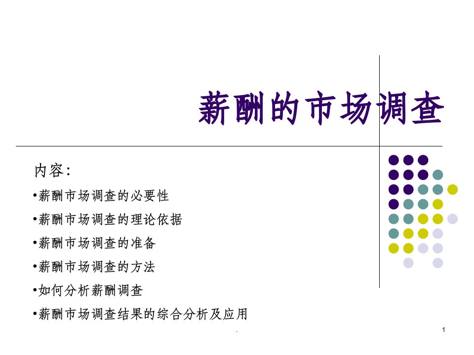 薪酬市场调查的技巧及薪酬水平ppt课件