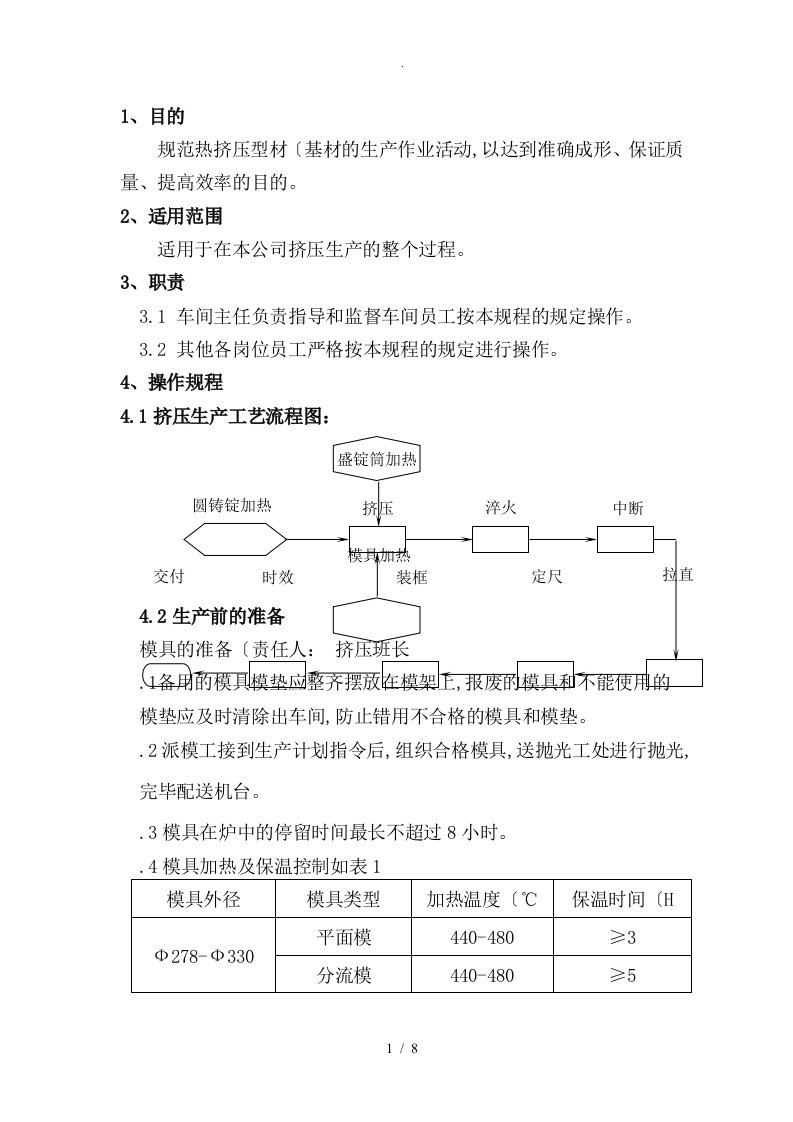 铝型材挤压工艺的设计规程完整