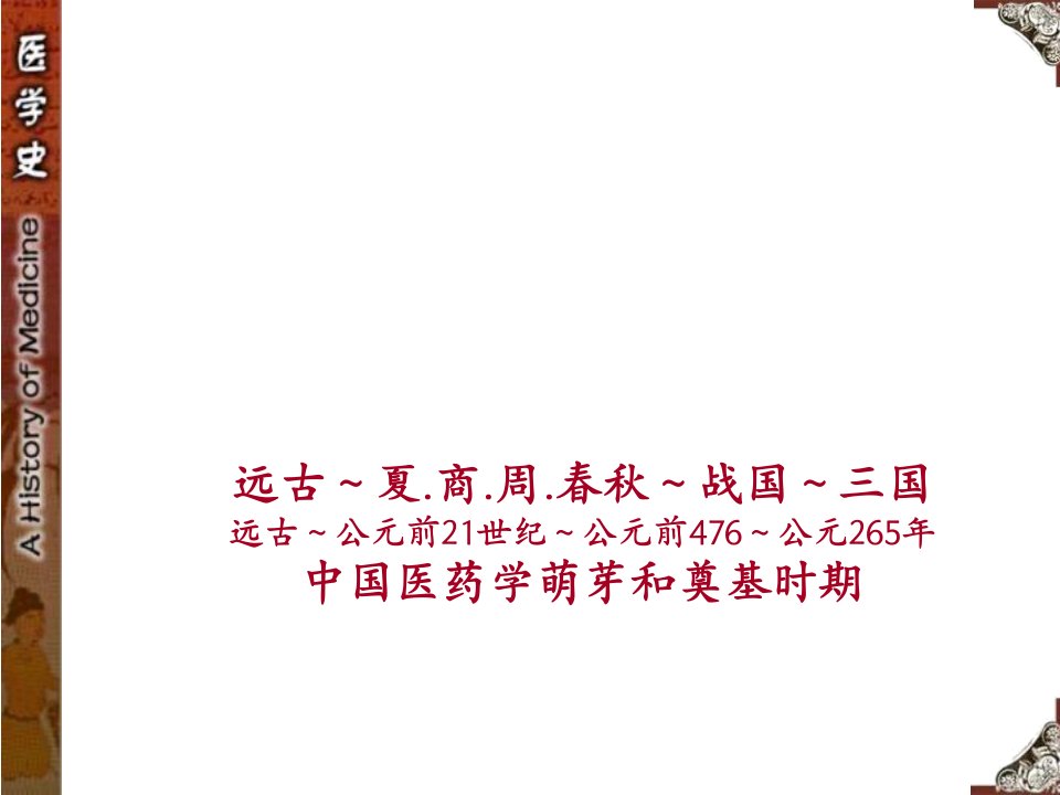 中国医学史课件