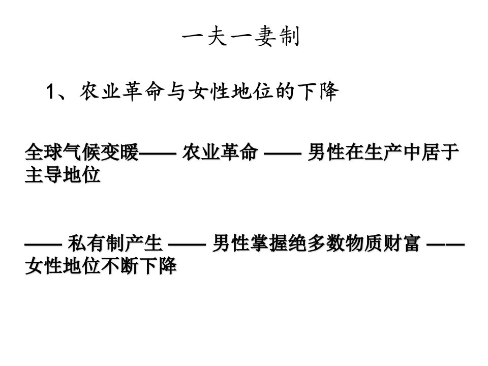 父权家长制的形成与巩固恩格斯