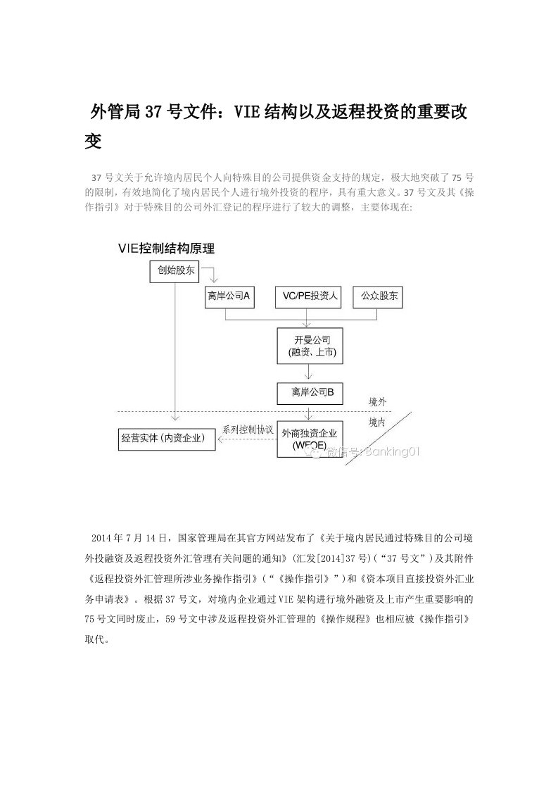 外管局37号文件解读