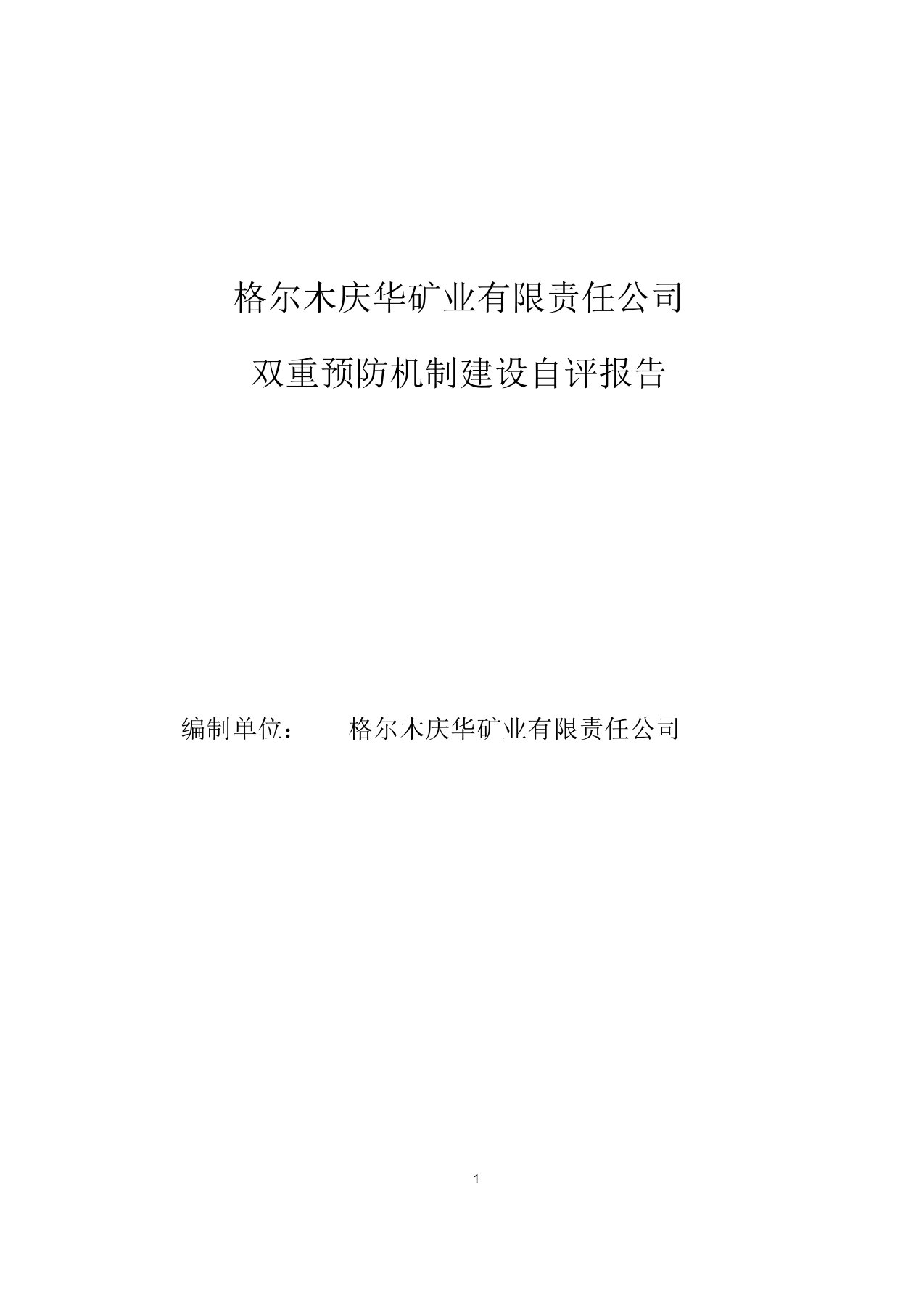 矿业公司双重预防机制自评报告