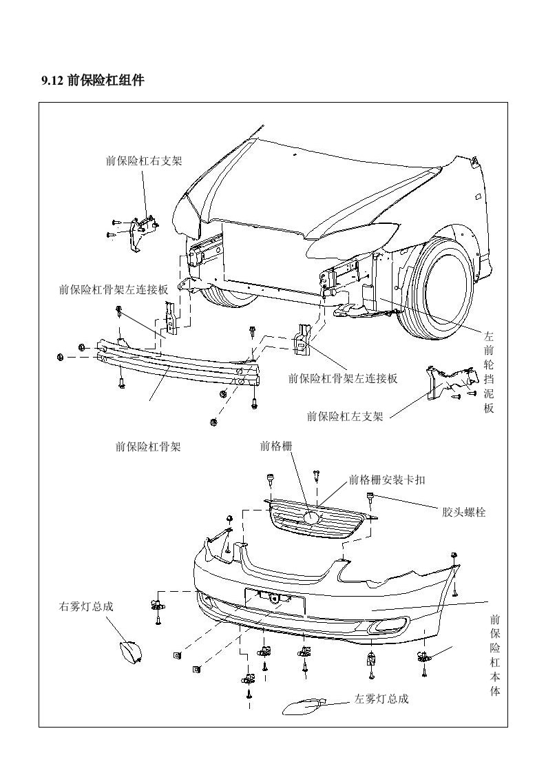 比亚迪F3-F3R前后保险杠拆装手册