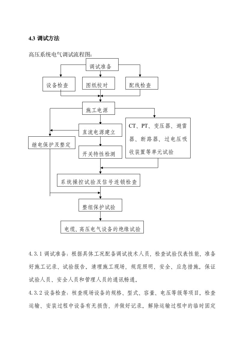 10kv电气设备调试方案