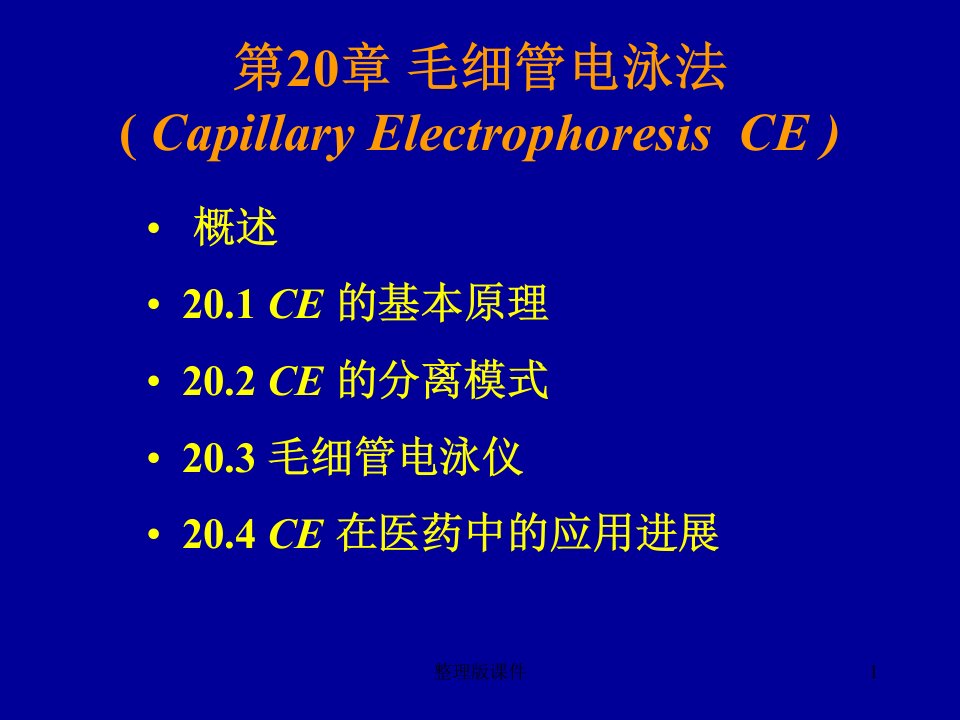 毛细管电泳ppt课件