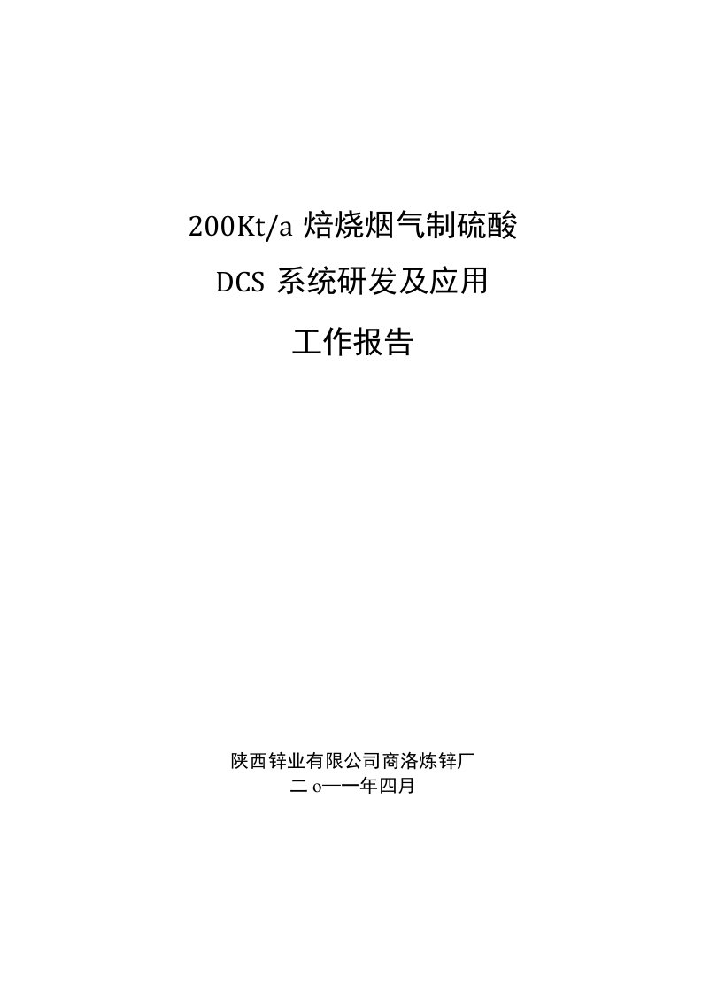 dcs项目工作报告