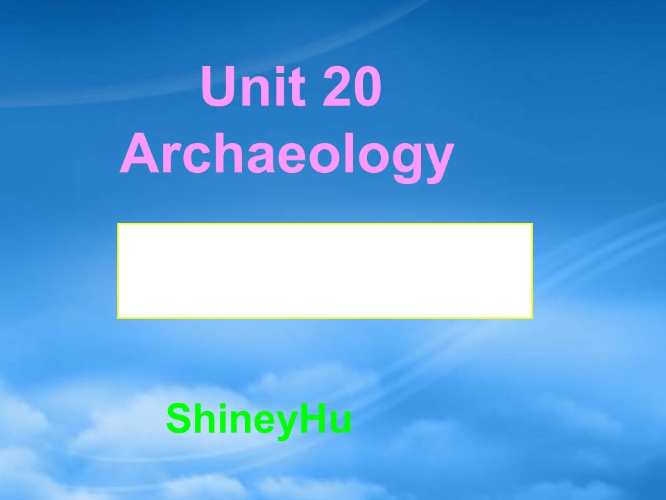 高二英语Unit20