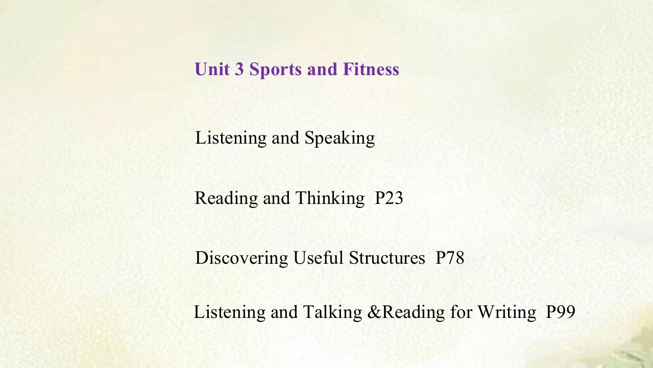 2021新版新教材人教版高中英语必修第一册Unit3-Sports-and-Fitness教学ppt课件