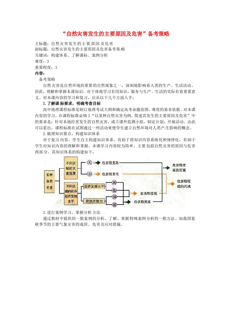 高考地理复习