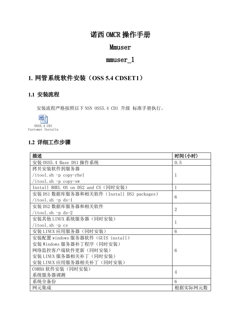 诺西LTE_OMC操作手册