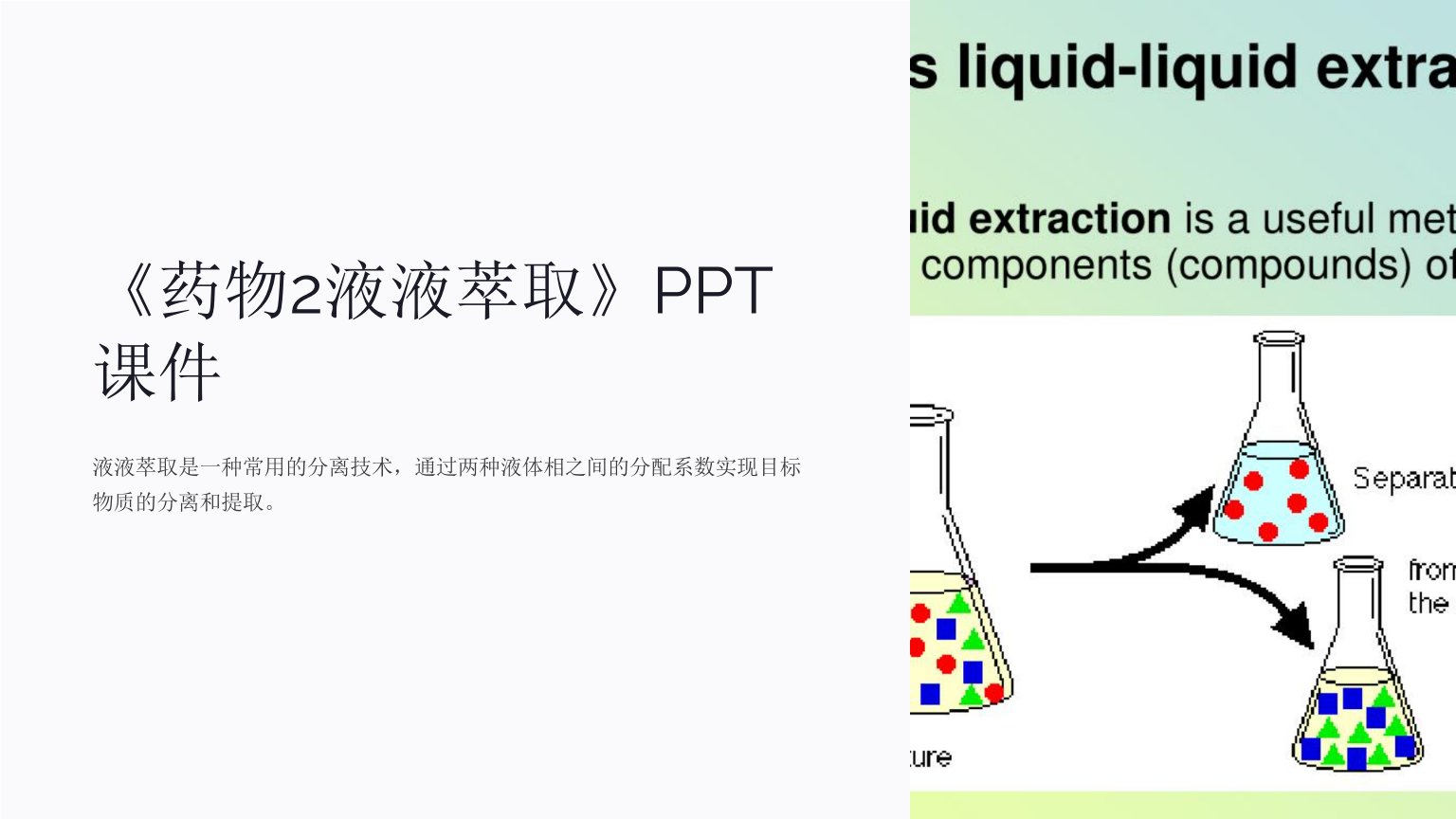 《药物2液液萃取》课件