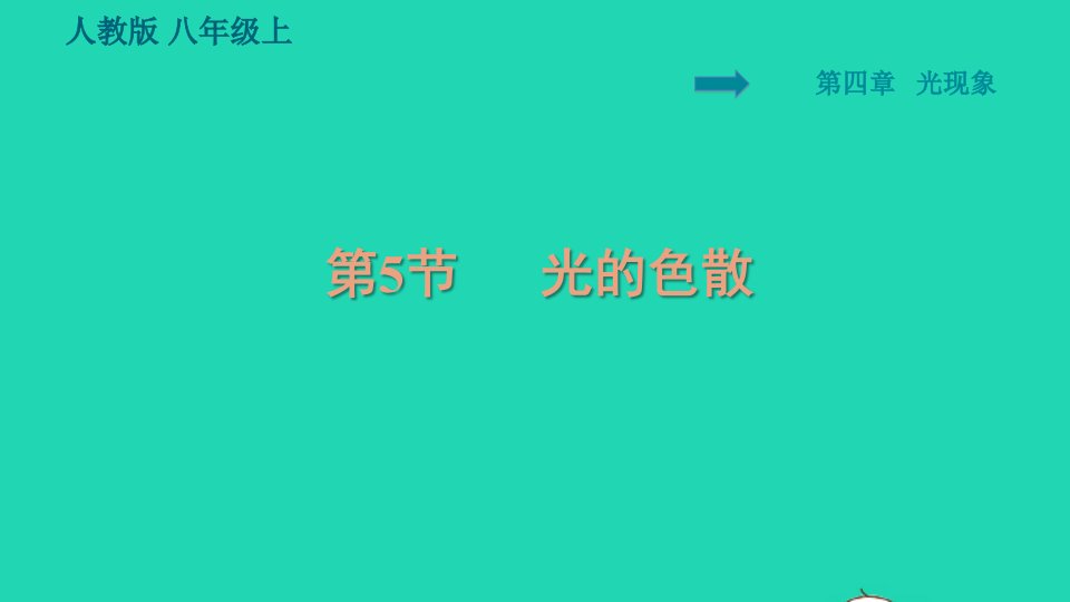 2021秋八年级物理上册第4章光现象4.5光的色散习题课件新版新人教版