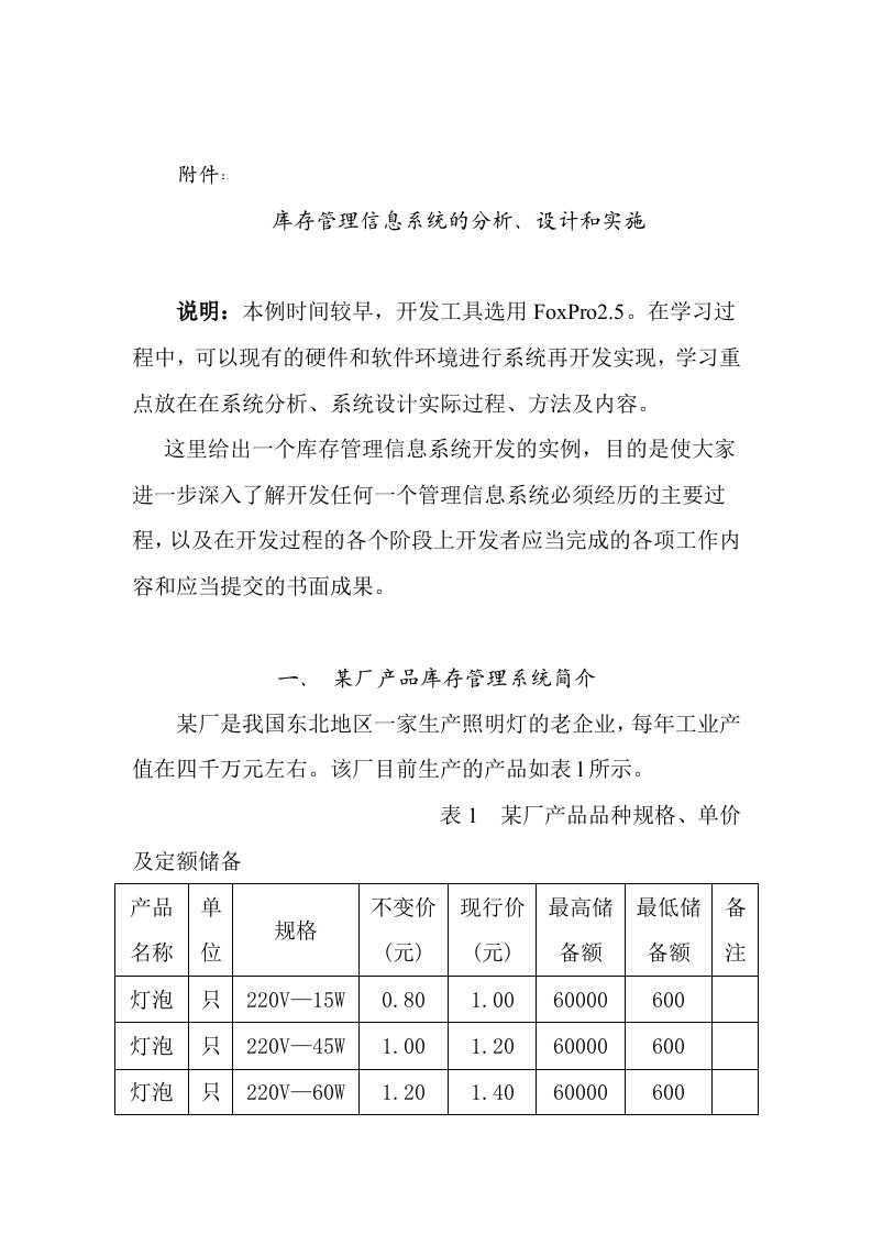 库存管理信息系统分析