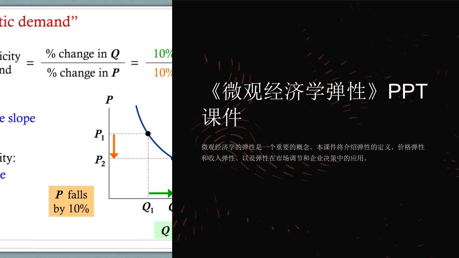 《微观经济学弹性》课件