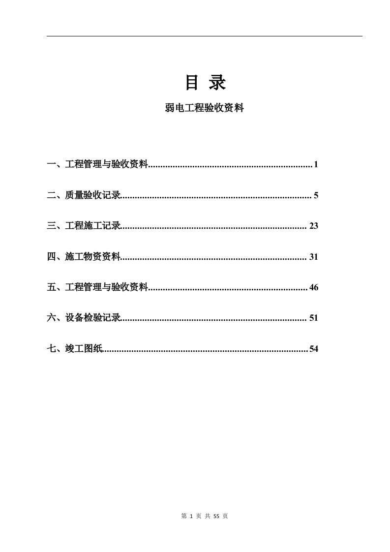 内蒙古伊东集团九鼎化工弱电工程验收资料