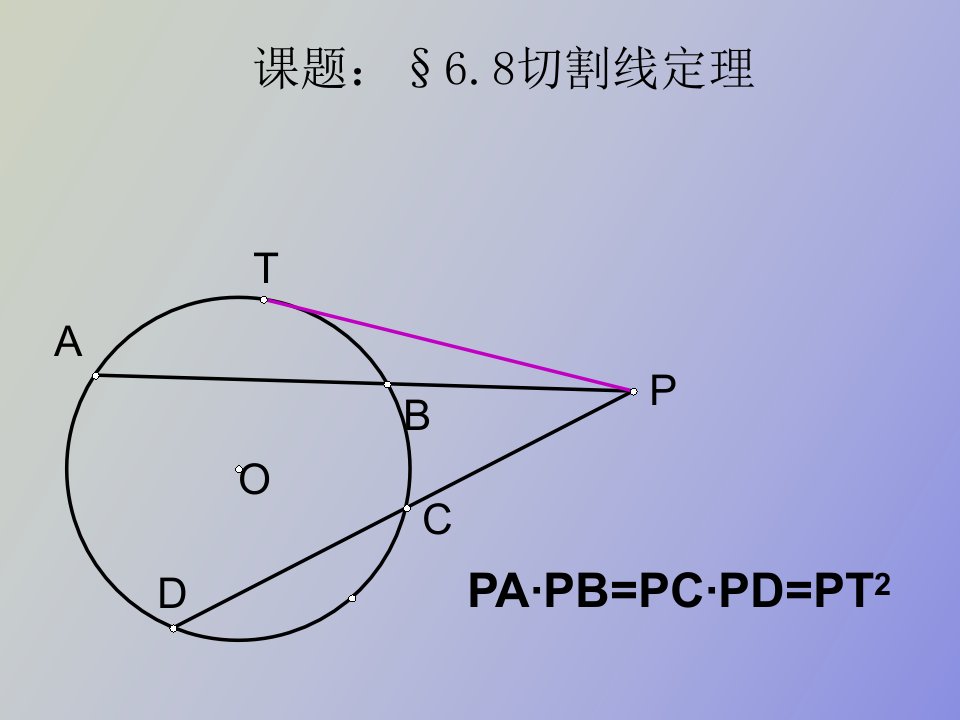 初中数学课件《切割线定理》