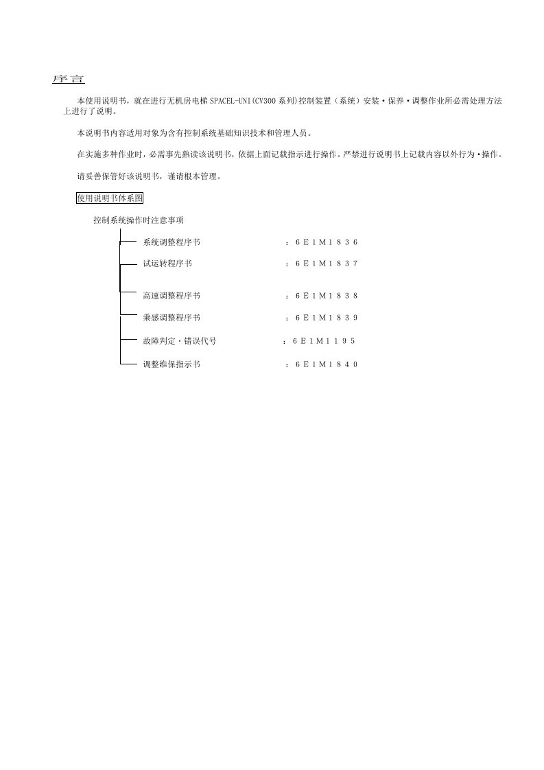 2021年东芝电梯调试综合手册