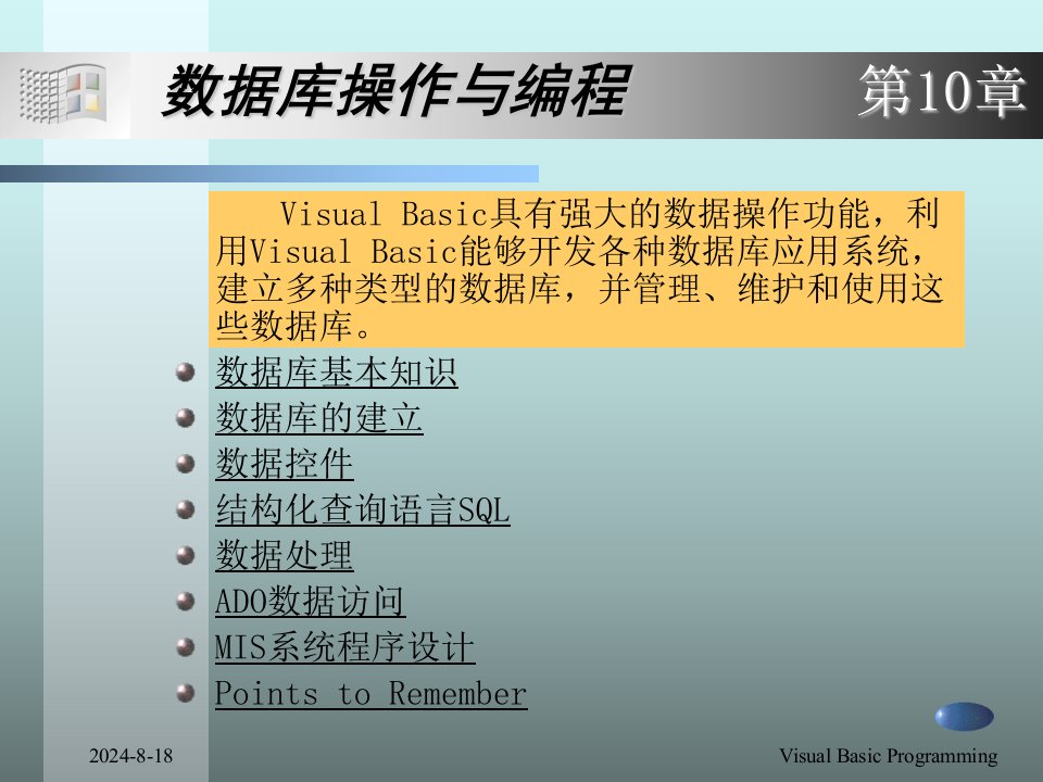 vb课件新ch10数据库操作及编程