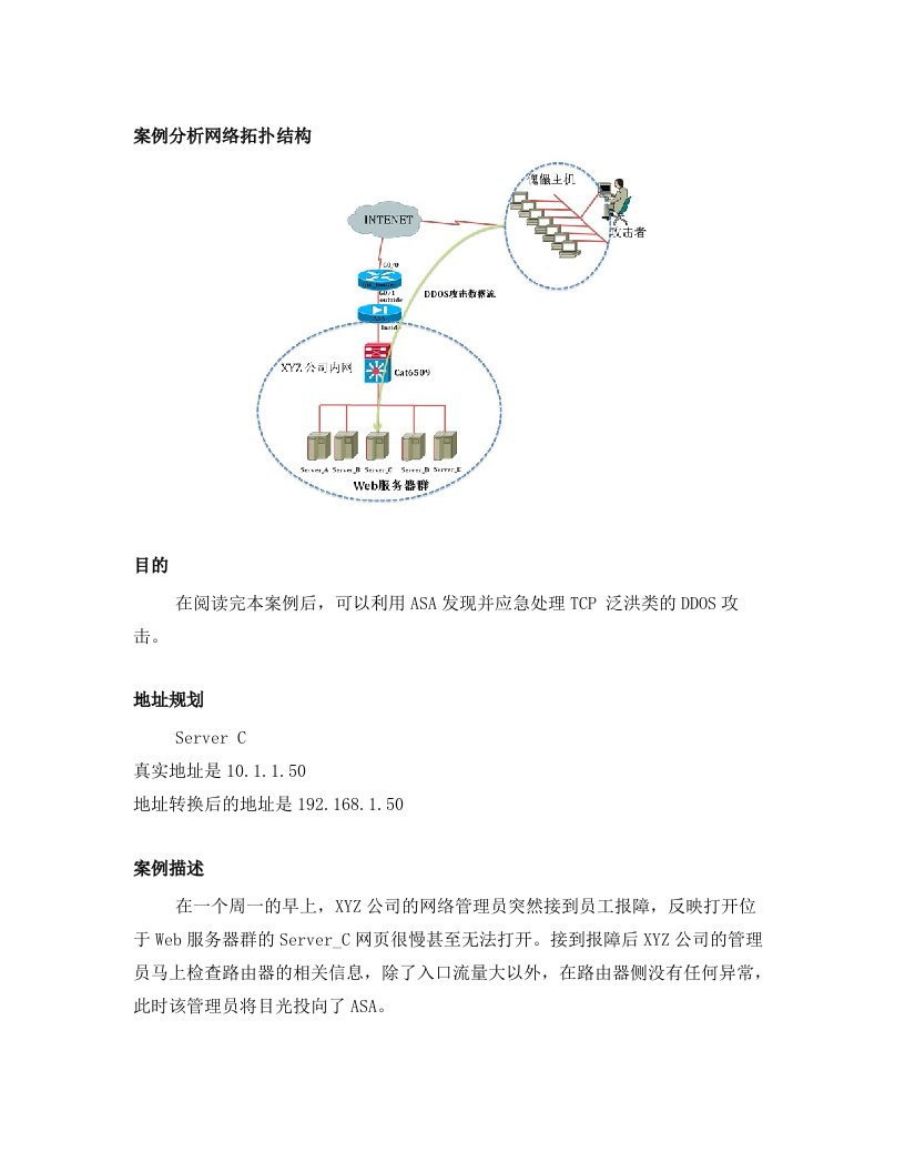 ASA发现DDOS攻击以及应急措施