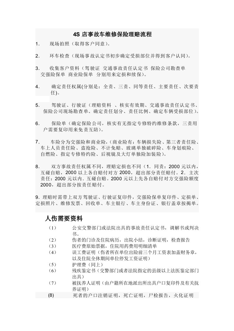 车辆保险事故理赔流程与注意事项草案