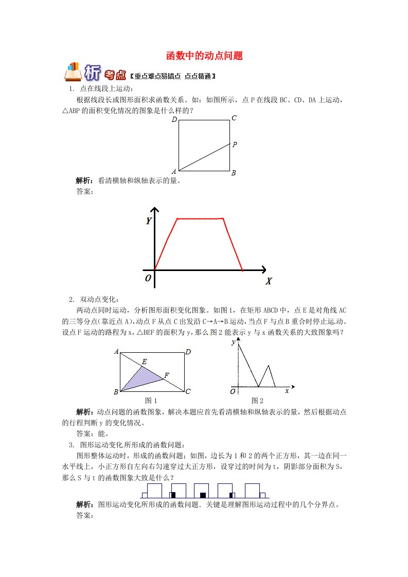 八年级数学下册专题突破讲练函数中的动点问题试题新版青岛版