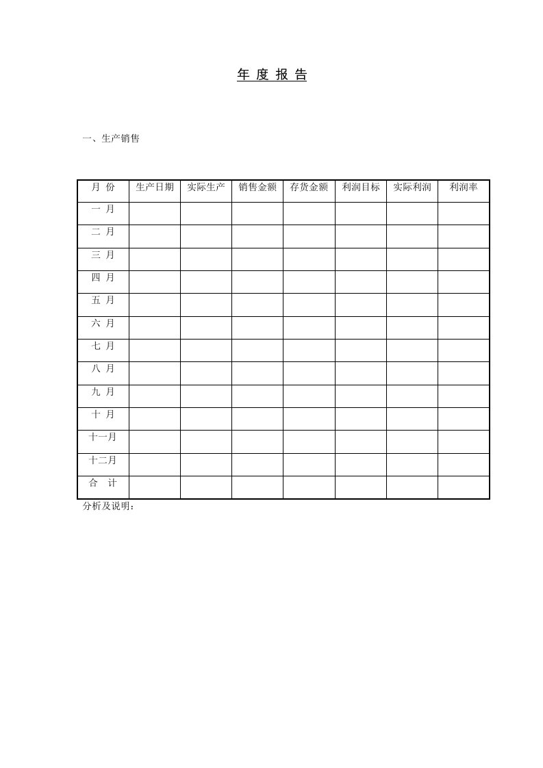 公司年度销售报告